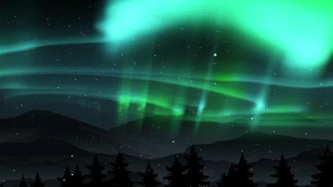 Aurora Borealis in the Sky Stock Footage 317910030