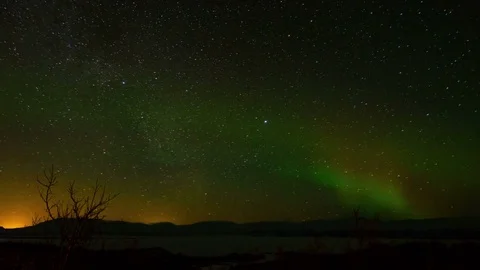 Aurora Borealis in Sweden. Stock Footage 73552280