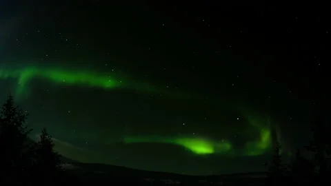 Aurora Borealis Time Lapse in the Arctic Circle Stock Footage 151257607