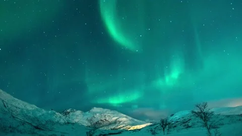 Aurora Borealis Timelapse Stock Footage