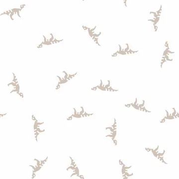 Aurora ceratops dinosaur glyph vector seamless pattern Stock Illustration