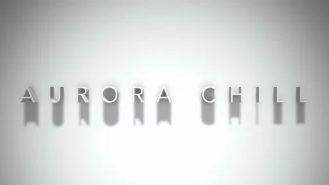 Aurora chill 3D title animation white text on a white background Stock Footage 299822449