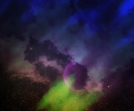 Aurora cosmic texture Stock Illustration