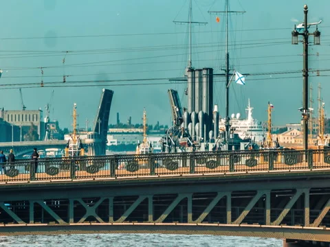 Aurora Cruiser Pull-towing Operation Video stock 73128647