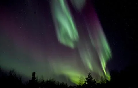 Aurora Display + Headframe Stock Photos