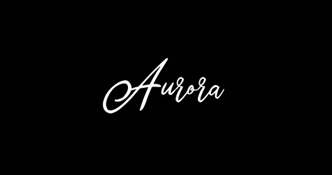 Aurora Female Name Animated Cursive Calligraphy Lettering Video stock 152235509