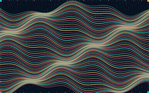 Aurora Flow Ribbons Abstract Geometric Light Pattern Stock Illustration