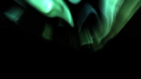Aurora Green Loop Background of Northern Lights Stock Footage 265849256