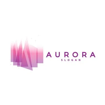 Aurora Logo, Light Wave Vector, Nature Landscape Design, Product