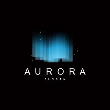 Aurora Logo, Sky View Light Vector Design, Symbol Template Illustration Stock Illustration