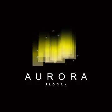 Aurora Logo, Sky View Light Vector Design, Symbol Template Illustration Stock Illustration