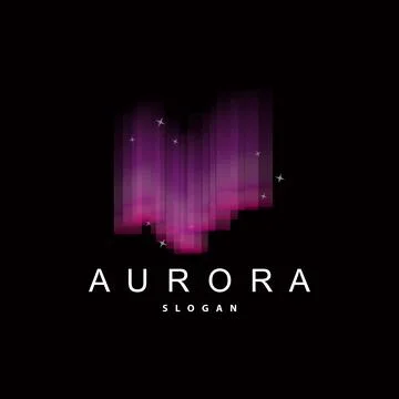 Aurora Logo, Sky View Light Vector Design, Symbol Template Illustration Stock Illustration