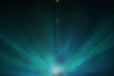 Aurora Loop Moving Background Turquoise Stock Footage 865966