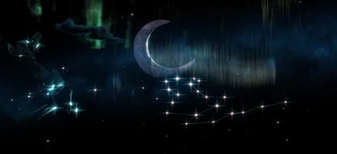 Aurora night Stock Footage 245712348