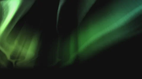 Aurora Northern Lights Green Animation Loop 03 Stock Footage