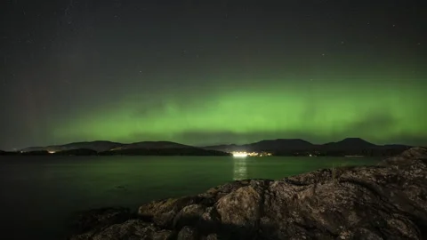 Aurora on the Norwegian coast Stock Footage 266693607