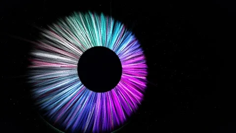 Aurora ribbon iris limb glow angled eye macro seamless loop Stock-Footage 343049738