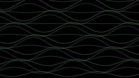 Aurora ribbons flowing on black background overlay 4K Vídeo Stock 336625029