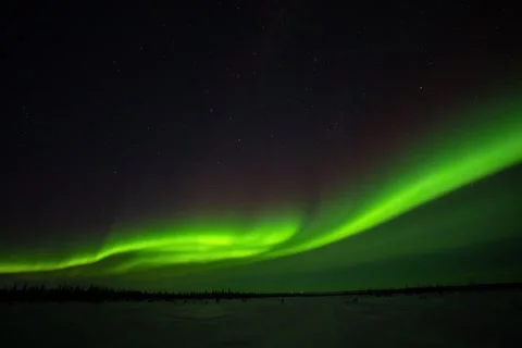 Aurora with Stars at Night at the 53rd Parallel 스톡 동영상 310187667