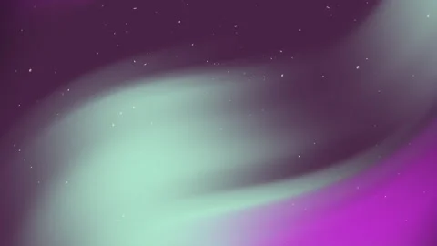 Aurora Style Purple and Mint Light Waves Starry Sky Animation Vídeo Stock 344097837
