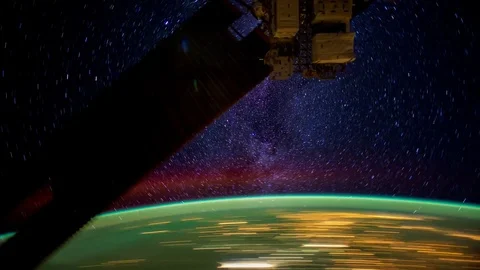 Aurora time lapse across the Pacific Ocean. Stock Footage 74285694