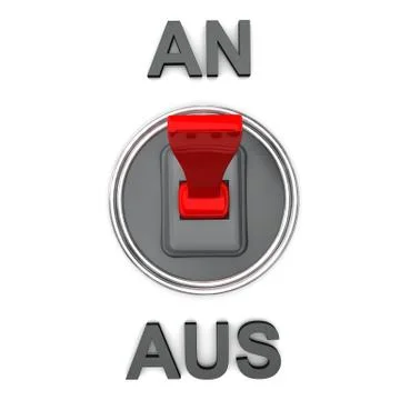 An aus schalter Stock Illustration