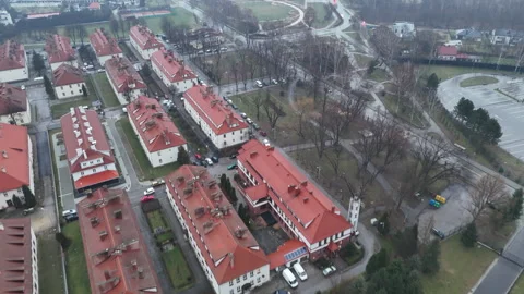 Auschwitz &amp; Birkenau from above Stock Footage 263867006