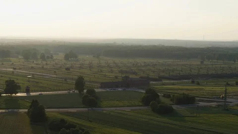 Auschwitz - Birkenau sunset 2 Stock Footage 110817800