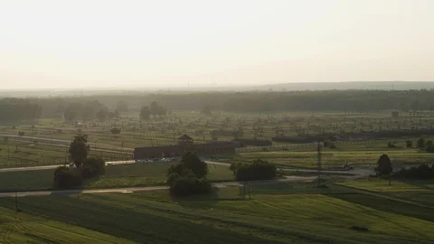 Auschwitz - Birkenau sunset 4 Stock Footage 110817237