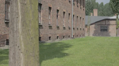 Auschwitz Concentration Camp Blocks Stock Footage 32345370