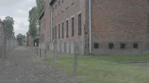 Auschwitz Concentration Camp Blocks Stock Footage 32346180