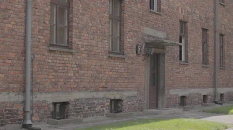 Auschwitz Concentration Camp Blocks Stock Footage 32346246