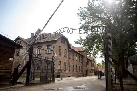 Auschwitz concentration camp Stock Photos