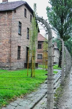 Auschwitz concentration camp in Poland Stock Photos