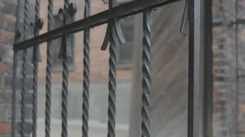 Auschwitz Gate Stock Footage 32345481