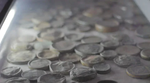 Auschwitz Museum Coins Stock Footage 32345602