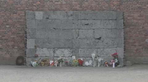 Auschwitz Museum Homage Stock Footage 32345405