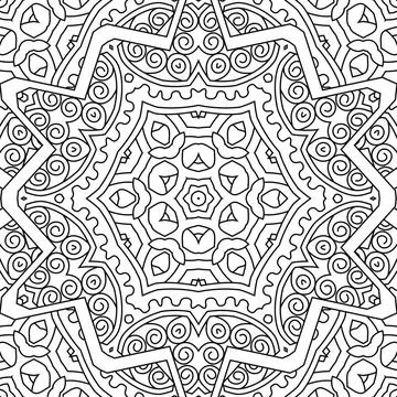 Ausmalmuster seamless coloring pattern Copyright: xZoonar.com/angetax 1427... 스톡 사진