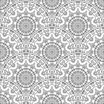 Ausmalmuster seamless coloring pattern Copyright: xZoonar.com/angetax 1427... Stock Photos