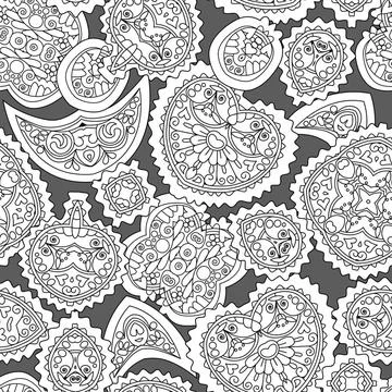 Ausmalmuster seamless coloring pattern Copyright: xZoonar.com/angetax 1427... Stock Photos