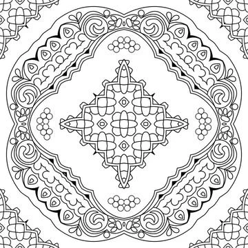 Ausmalmuster seamless coloring pattern Copyright: xZoonar.com/angetax 1427... Stock Photos