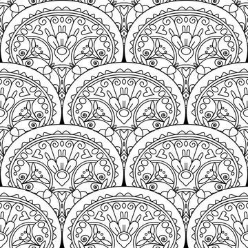 Ausmalmuster seamless coloring pattern Copyright: xZoonar.com/angetax 1427... Stock Photos