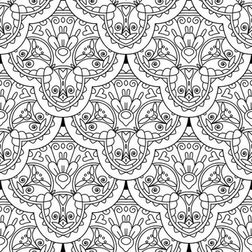 Ausmalmuster seamless coloring pattern Copyright: xZoonar.com/angetax 1427... 스톡 사진