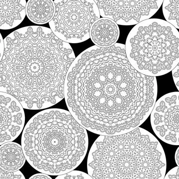 Ausmalmuster seamless coloring pattern Copyright: xZoonar.com/angetax 1427... Stock Photos