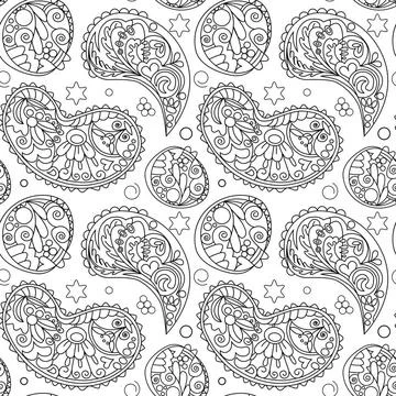 Ausmalmuster seamless coloring pattern Copyright: xZoonar.com/angetax 1427... Foto stock
