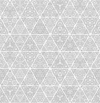 Ausmalmuster seamless coloring pattern with triangles Copyright: xZoonar.c... Stock Photos