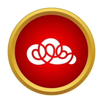 Auspicious chinese knot cloud icon logo design Stock Illustration