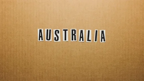 Ausrtalia title stopmotion opener Stock Footage 102444166