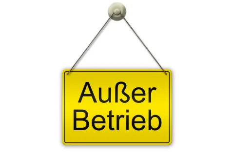 Ausser betrieb sign Stock Illustration
