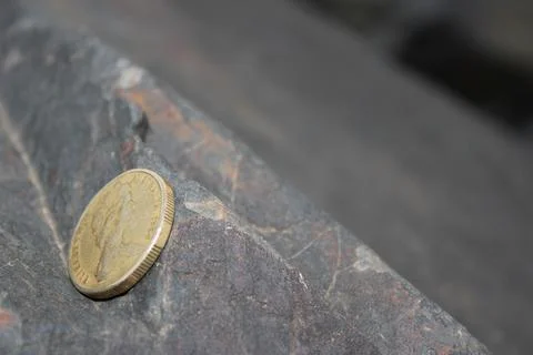 Aussie Dollar Coin close up Stock Photos